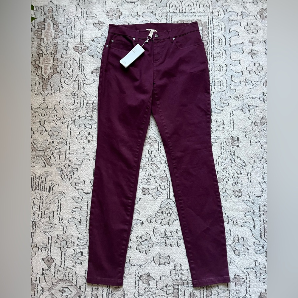 NWT Eileen Fisher Sueded Stretch Organic Cotton Sateen Pants - Raisonette Size 4